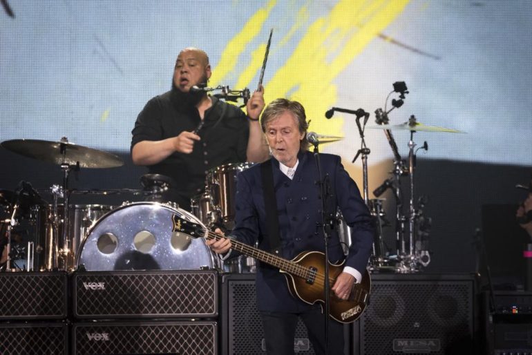 Paul McCartney performs during his "Got Back" tour Thursday, June 16, 2022, at MetLife Stadium in East Rutherford, N.J. (Photo by Christopher Smith/Invision/AP