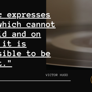 Victor Hugo Quote - "Music expresses that which cannot be said and on which it is impossible to be silent."